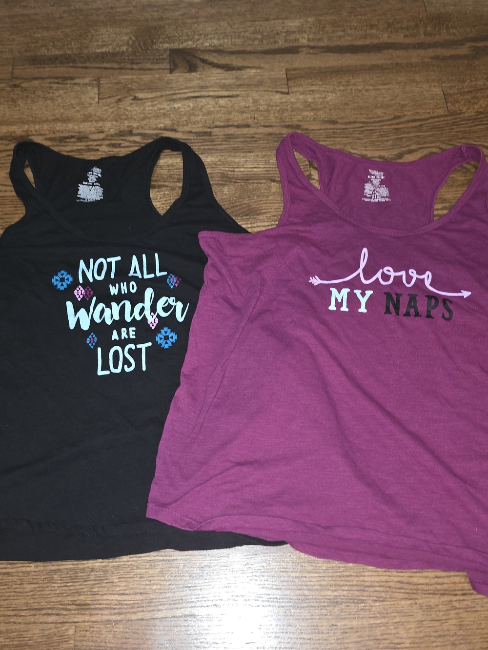 Women's Tank Top - Black & Magenta Graphic Tees - Picture 1 of 2